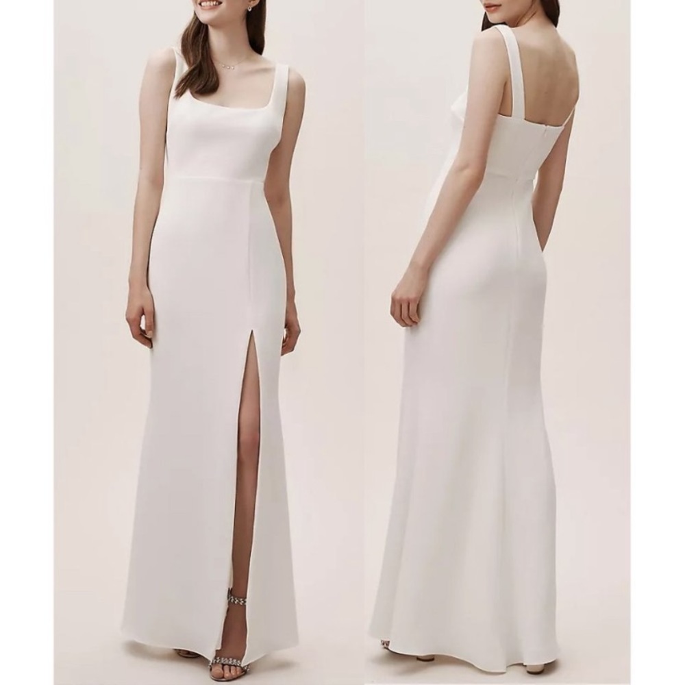 BLDN Adena Ivory Crepe Dress - Size 6 (S/M). Perfect condition.